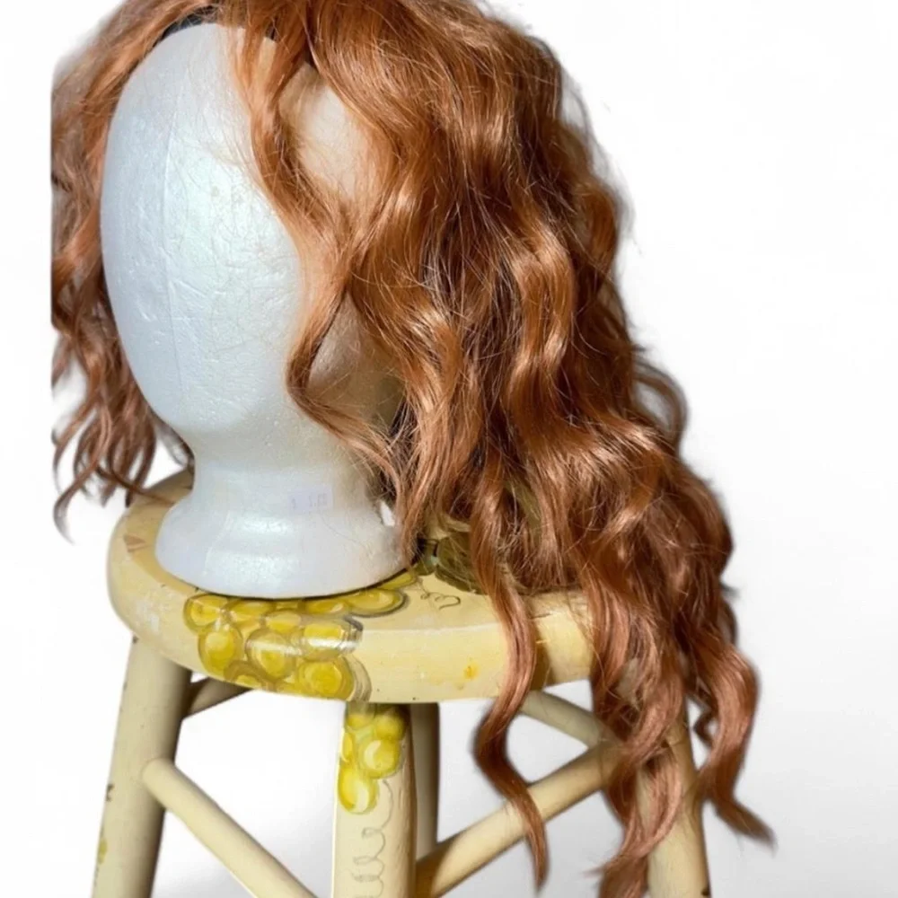Copper Brown Long Wavy Synthetic Wig | OS | Costume/Cosplay